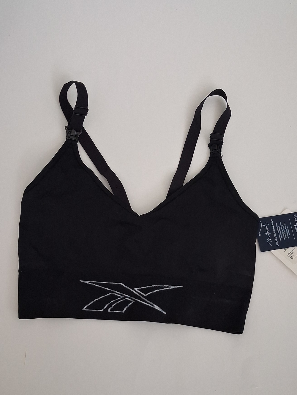 Reebok Nursing Sports Bra With Removable Pads Black Size Small (S)